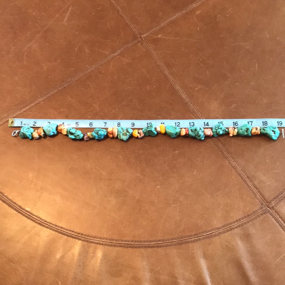 Colorful turquoise chunky necklace. - Picture 2 of 4